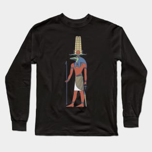 Sobek - Crocodile God - Corn Deity Long Sleeve T-Shirt